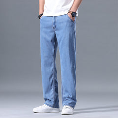 Lyocell Jeans Men's Loose Straight Casual - TikTopia
