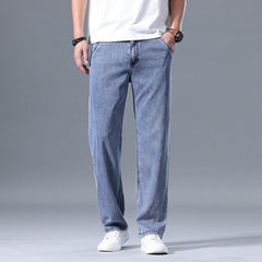 Lyocell Jeans Men's Loose Straight Casual - TikTopia