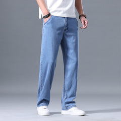 Lyocell Jeans Men's Loose Straight Casual - TikTopia