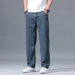 Lyocell Jeans Men's Loose Straight Casual - TikTopia