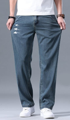 Lyocell Jeans Men's Loose Straight Casual