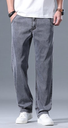 Lyocell Jeans Men's Loose Straight Casual