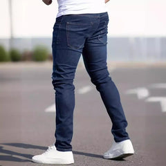 Men's European And American Fashionable Worn Slim Casual Jeans - TikTopia