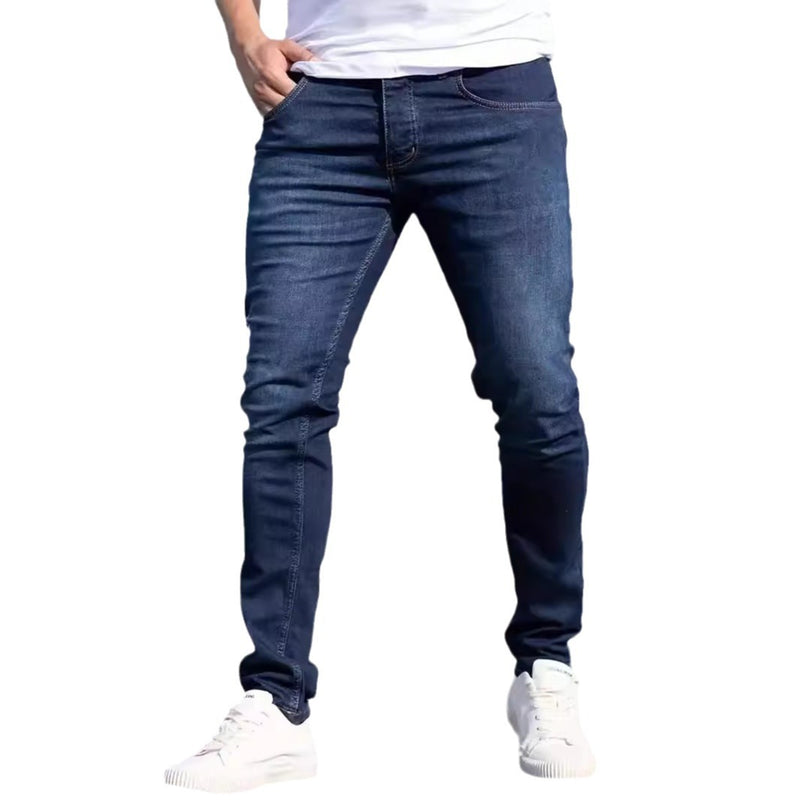 Men's European And American Fashionable Worn Slim Casual Jeans - TikTopia
