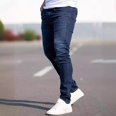 Men's European And American Fashionable Worn Slim Casual Jeans - TikTopia