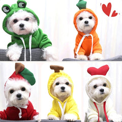 Cute Fruit Dog Clothes For Small Dogs Hoodies Winter Warm Fleece Pet Clothing Puppy Cat Costume Coat For French Chihuahua Outfit - TikTopia