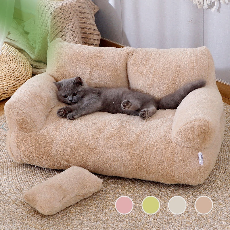 Luxury Cat Bed Sofa Winter Warm Cat Nest Pet Bed For Small Medium Dogs Cats Comfortable Plush Puppy Bed Pet Supplies - TikTopia