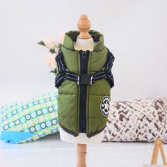 Waterproof Dog Clothes Winter Dog Coat With Harness Warm Pet Clothing Big Dog Jacket Chihuahua Labrador Coat Costume - TikTopia