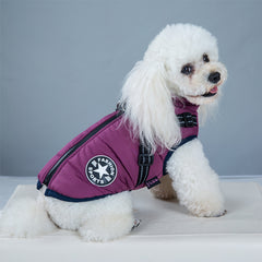 Waterproof Dog Clothes Winter Dog Coat With Harness Warm Pet Clothing Big Dog Jacket Chihuahua Labrador Coat Costume - TikTopia