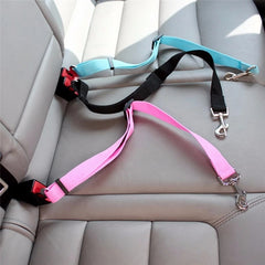 Adjustable Pet Cat Dog Car Seat Belt Pet Seat Vehicle Dog Harness Lead Clip Safety Lever Traction Dog Collars Dogs Accessoires Pets Products - TikTopia