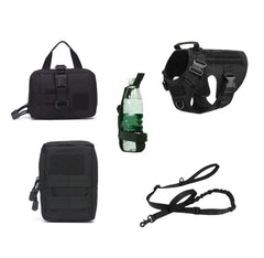 Tactical Dog Harness Pet German Shepherd K9 Training Vest Dog Harness And Leash Set For All Breeds Dogs - TikTopia