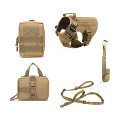 Tactical Dog Harness Pet German Shepherd K9 Training Vest Dog Harness And Leash Set For All Breeds Dogs - TikTopia