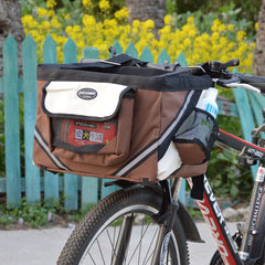 Pet Bicycle Carrier Cat Dog Bicycle Bag Bike Removable Basket Handlebar Front Basket Small Cat Dog Carrier - TikTopia