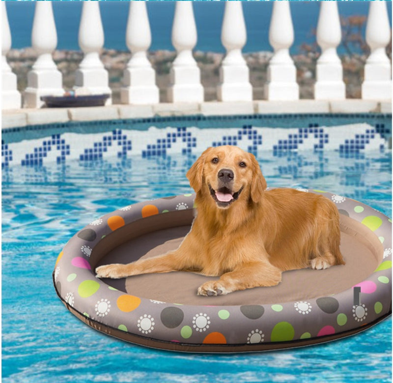 Dog Swimming Pool Inflatable Hammock Pets Pool Floating Bed Spring Summer Swimming Ring - TikTopia
