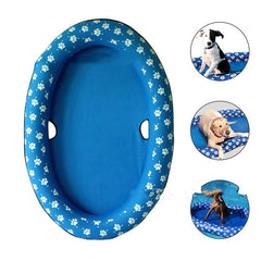 Dog Swimming Pool Inflatable Hammock Pets Pool Floating Bed Spring Summer Swimming Ring - TikTopia