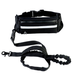 Hands Free Dog Leash Pet Walking And Training Belt With Shock Absorbing Bungee Leash For Up To 180lbs Large Dogs Phone Pocket And Water Bottle Holder - TikTopia
