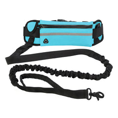 Hands Free Dog Leash Pet Walking And Training Belt With Shock Absorbing Bungee Leash For Up To 180lbs Large Dogs Phone Pocket And Water Bottle Holder - TikTopia