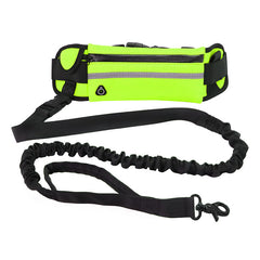 Hands Free Dog Leash Pet Walking And Training Belt With Shock Absorbing Bungee Leash For Up To 180lbs Large Dogs Phone Pocket And Water Bottle Holder - TikTopia