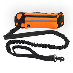 Hands Free Dog Leash Pet Walking And Training Belt With Shock Absorbing Bungee Leash For Up To 180lbs Large Dogs Phone Pocket And Water Bottle Holder - TikTopia