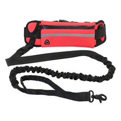 Hands Free Dog Leash Pet Walking And Training Belt With Shock Absorbing Bungee Leash For Up To 180lbs Large Dogs Phone Pocket And Water Bottle Holder - TikTopia
