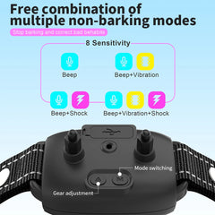 Smart Automatic Anti Barking Dog Collar Rechargeable Bark Stopper Stop Barking HD Digital Display IP67 Waterproof Collar For Dogs Pet Products - TikTopia