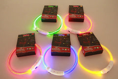 Pet Flashing Collar USB Rechargeable Glowing Necklace Safety Collar Light Up Collars For Night Walking Electric Dog Collar Neon - TikTopia