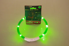 Pet Flashing Collar USB Rechargeable Glowing Necklace Safety Collar Light Up Collars For Night Walking Electric Dog Collar Neon - TikTopia