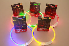 Pet Flashing Collar USB Rechargeable Glowing Necklace Safety Collar Light Up Collars For Night Walking Electric Dog Collar Neon - TikTopia