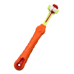 Three Sided Pet Toothbrush Dog Brush Bad Breath Tartar Teeth Care - TikTopia