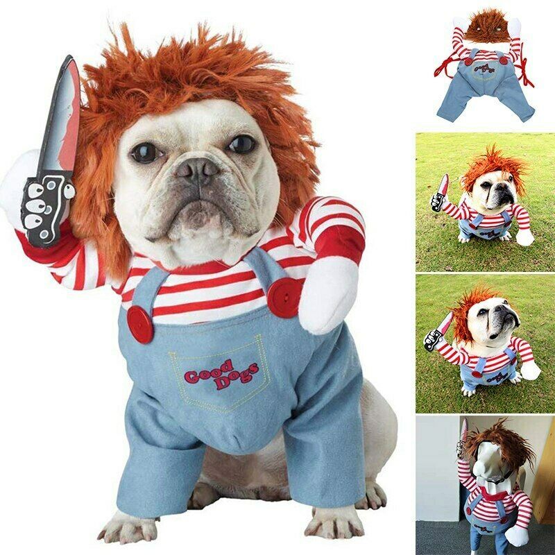 Halloween Pet Costume Pet Dog Funny Clothes Adjustable Dog Cosplay Costume Scary Costume Party Gatherings - TikTopia