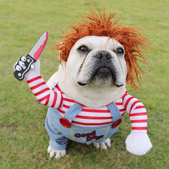 Halloween Pet Costume Pet Dog Funny Clothes Adjustable Dog Cosplay Costume Scary Costume Party Gatherings - TikTopia