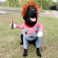 Halloween Pet Costume Pet Dog Funny Clothes Adjustable Dog Cosplay Costume Scary Costume Party Gatherings - TikTopia