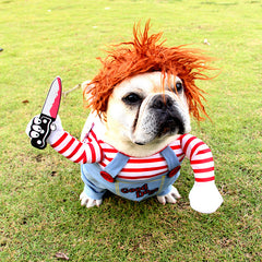 Halloween Pet Costume Pet Dog Funny Clothes Adjustable Dog Cosplay Costume Scary Costume Party Gatherings - TikTopia