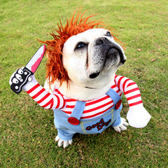 Halloween Pet Costume Pet Dog Funny Clothes Adjustable Dog Cosplay Costume Scary Costume Party Gatherings - TikTopia