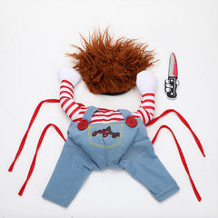 Halloween Pet Costume Pet Dog Funny Clothes Adjustable Dog Cosplay Costume Scary Costume Party Gatherings - TikTopia