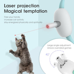 Automatic Cat Toy Smart Laser Teasing Cat Collar Electric USB Charging Kitten Amusing Toys Interactive Training Pet Items - TikTopia