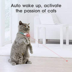 Automatic Cat Toy Smart Laser Teasing Cat Collar Electric USB Charging Kitten Amusing Toys Interactive Training Pet Items - TikTopia