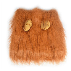Cute Pet Cosplay Clothes Transfiguration Costume Lion Mane Winter Warm Wig Cat Large Dog Party Decoration With Ear Pet Apparel - TikTopia