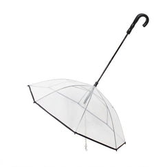 Dog's Transparent Umbrella With Traction Chain Removable Umbrella Pet Products - TikTopia