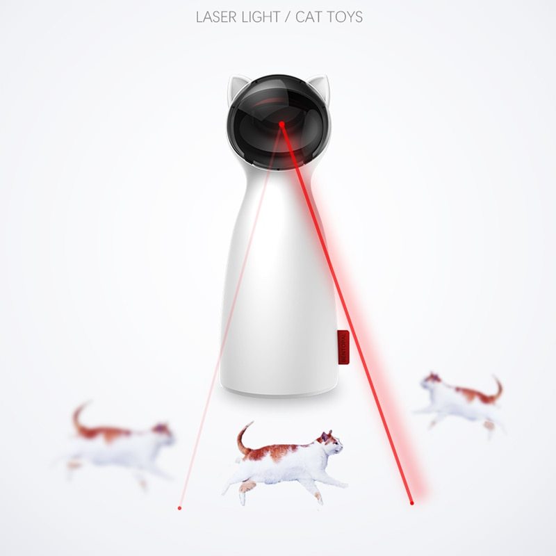 Creative Cat Pet LED Laser Funny Toy Smart Automatic Cat Exercise Training Entertaining Toy - TikTopia