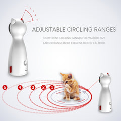 Creative Cat Pet LED Laser Funny Toy Smart Automatic Cat Exercise Training Entertaining Toy - TikTopia