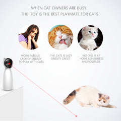 Creative Cat Pet LED Laser Funny Toy Smart Automatic Cat Exercise Training Entertaining Toy - TikTopia