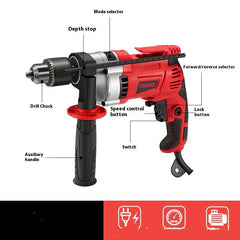 Electric Hand Drill Impact Drill Rechargeable High-power Electric Tools - TikTopia