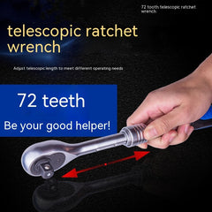 Telescopic Ratchet Automatic Two-way Fast Wrench 72 Teeth Auto Repair Tools - TikTopia