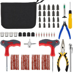 65PCS TYRE PUNCTURE REPAIR TOOL KIT MOTORCYCLE CAR VAN EMERGENCY TUBELESS TIRE - TikTopia