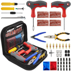 65PCS TYRE PUNCTURE REPAIR TOOL KIT MOTORCYCLE CAR VAN EMERGENCY TUBELESS TIRE - TikTopia
