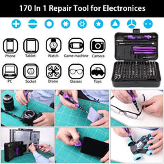170 In 1 Precision Screwdriver Set Repair Tool Kit For Laptop Computer PC Phone - TikTopia