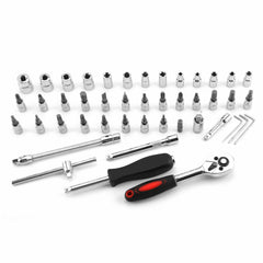 52pc Metric Socket Set Ratchet Torx Wrench Kit 1-4 Drive Repair Tool With Case - TikTopia