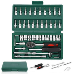 52pc Metric Socket Set Ratchet Torx Wrench Kit 1-4 Drive Repair Tool With Case - TikTopia