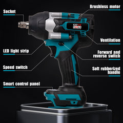 2000Nm 1-2 Cordless Electric Impact Wrench Drill Ratchet Driver For 18V - TikTopia